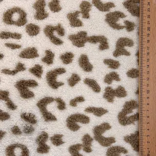 Tkanina za kapute TEDDY Panthera light brown