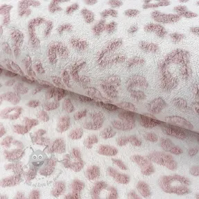 Tkanina za kapute TEDDY Panthera old pink