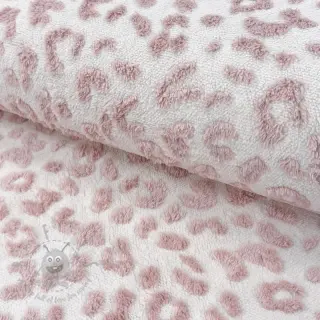 Tkanina za kapute TEDDY Panthera old pink