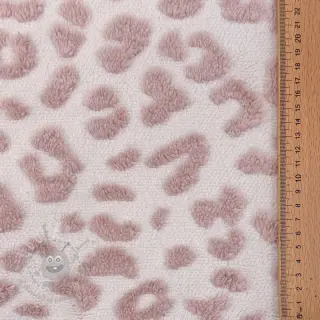 Tkanina za kapute TEDDY Panthera old pink