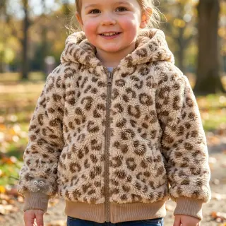 Tkanina za kapute TEDDY Panthera light brown