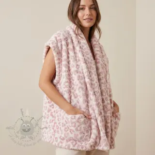 Tkanina za kapute TEDDY Panthera old pink