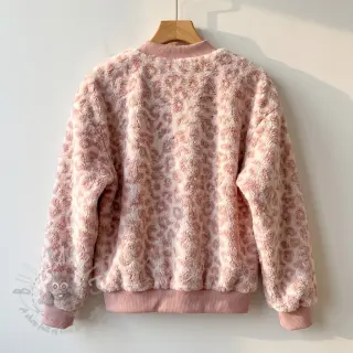 Tkanina za kapute TEDDY Panthera old pink