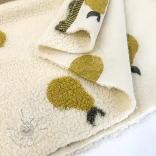 Tkanina za kapute TEDDY JACQUARD Pears old lime