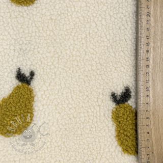 Tkanina za kapute TEDDY JACQUARD Pears old lime