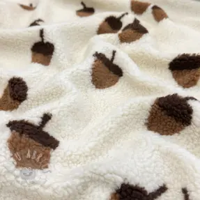 Tkanina za kapute TEDDY JACQUARD Acorns