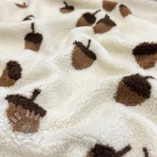 Tkanina za kapute TEDDY JACQUARD Acorns