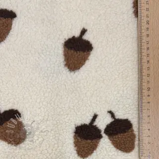 Tkanina za kapute TEDDY JACQUARD Acorns