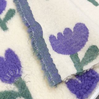 Tkanina za kapute TEDDY JACQUARD Tulips off white