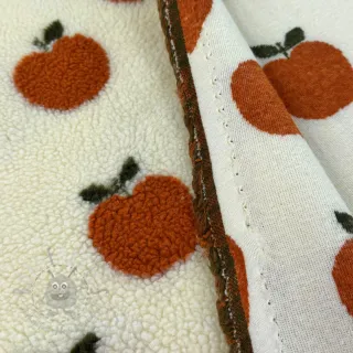 Tkanina za kapute TEDDY JACQUARD Apples