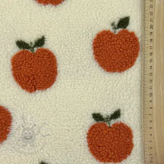 Tkanina za kapute TEDDY JACQUARD Apples