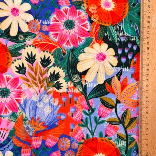 Viskoza s lanom Bright and bold design A