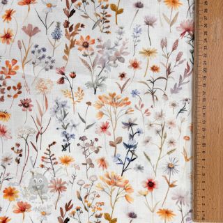 Viskoza s lanom Flower sea design B