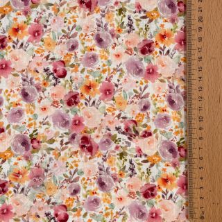 Viskoza s lanom Floral design C