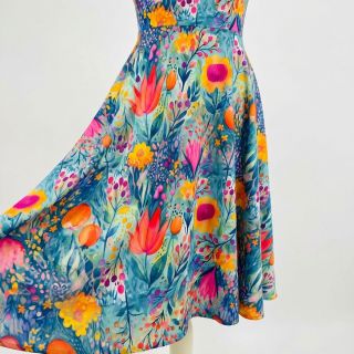 Jersey VISCOSE LYCRA HEAVY Tulips design E