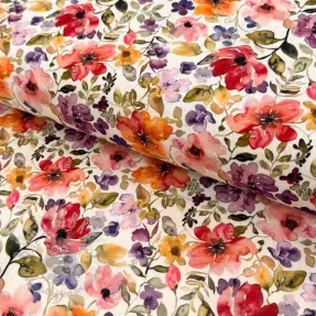 Viskoza s lanom Floral design B