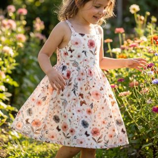 Viskoza s lanom Flower sea design D