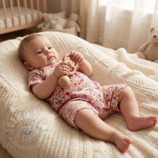 Viskoza s lanom Floral design C