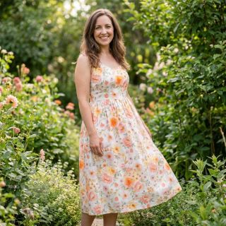 Viskoza s lanom Floral design A