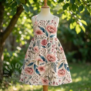 Viskoza s lanom Floral design D