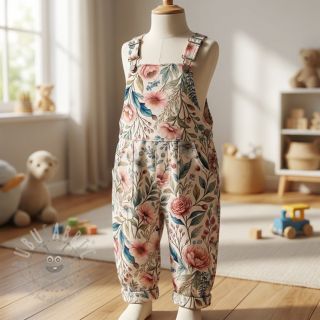 Viskoza s lanom Floral design D