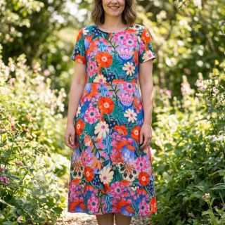 Viskoza s lanom Bright and bold design A