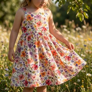 Viskoza s lanom Floral design B