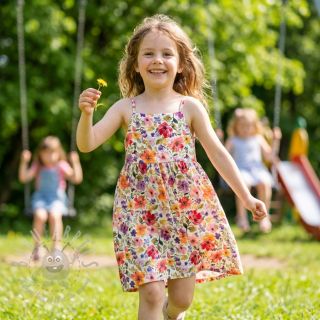 Viskoza s lanom Floral design B