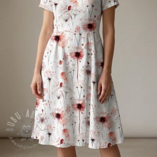 Viskoza s lanom Flower sea design C