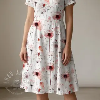 Viskoza s lanom Flower sea design C