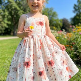 Viskoza s lanom Flower sea design C