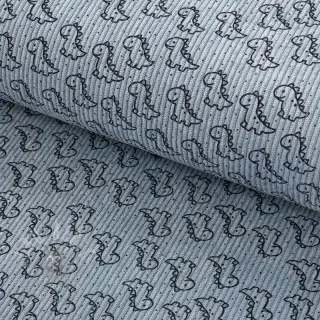 Rastezljivi baršun STRETCH Little dino old blue