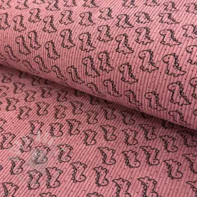 Rastezljivi baršun STRETCH Little dino old pink