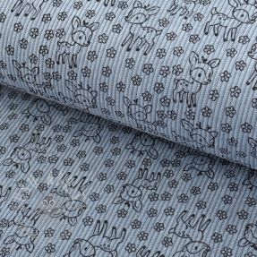 Rastezljivi baršun STRETCH Little deer old blue