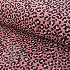 Rastezljivi baršun STRETCH Little Leopard old pink