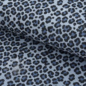 Rastezljivi baršun STRETCH Little Leopard old blue