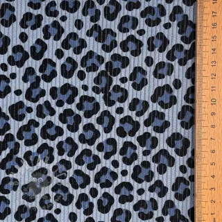 Rastezljivi baršun STRETCH Little Leopard old blue
