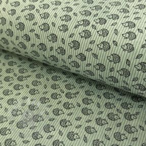 Rastezljivi baršun STRETCH Little hedgehog old green