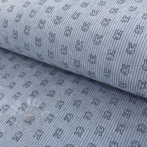 Rastezljivi baršun STRETCH Little bunny old blue