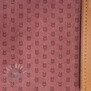 Rastezljivi baršun STRETCH Little bunny old pink