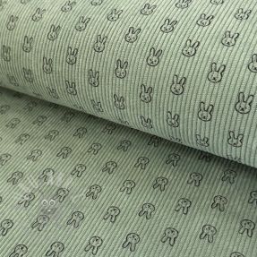 Rastezljivi baršun STRETCH Little bunny old green