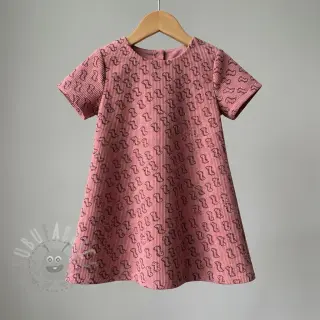 Rastezljivi baršun STRETCH Little dino old pink