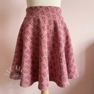 Rastezljivi baršun STRETCH Little dino old pink