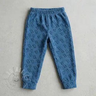 Rastezljivi baršun STRETCH Little dino old blue