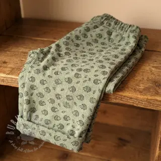 Rastezljivi baršun STRETCH Little hedgehog old green