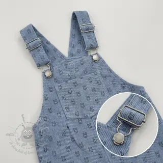 Rastezljivi baršun STRETCH Little bunny old blue