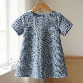 Rastezljivi baršun STRETCH Little deer old blue