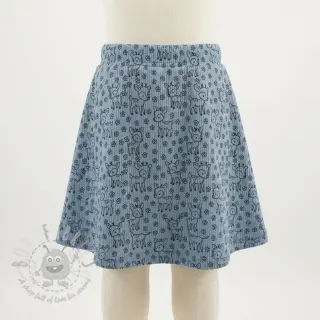 Rastezljivi baršun STRETCH Little deer old blue