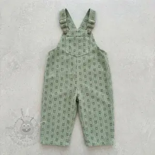 Rastezljivi baršun STRETCH Little bunny old green