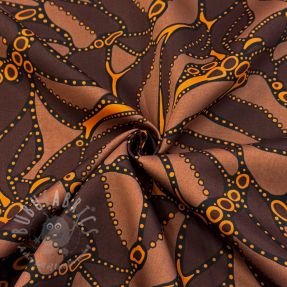 Pamuk SATIN Abstract dark brown